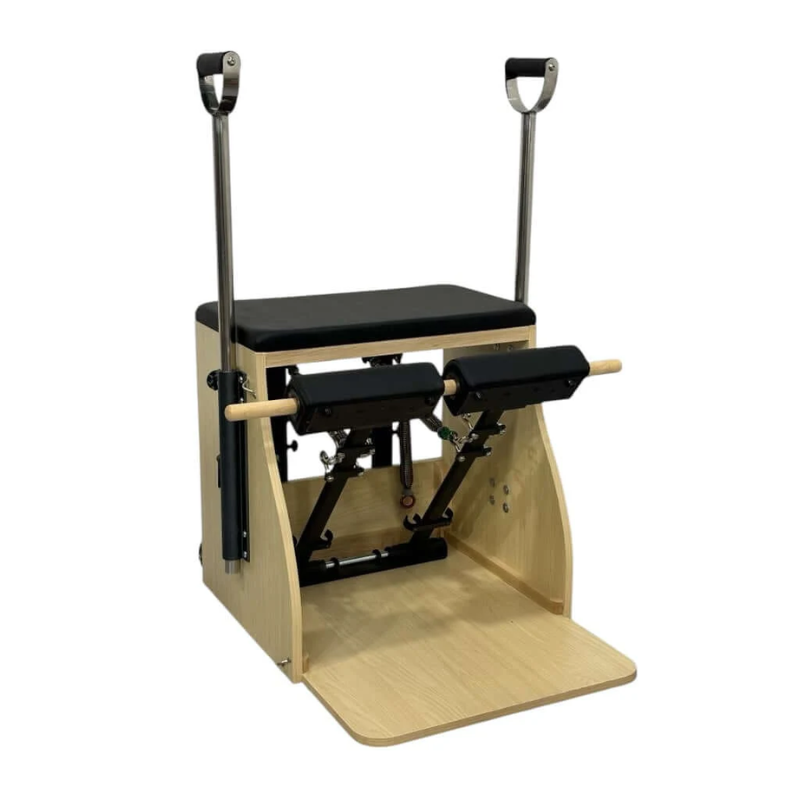 Three-quarter angle view of the Core Collab Wunda Chair Pilates