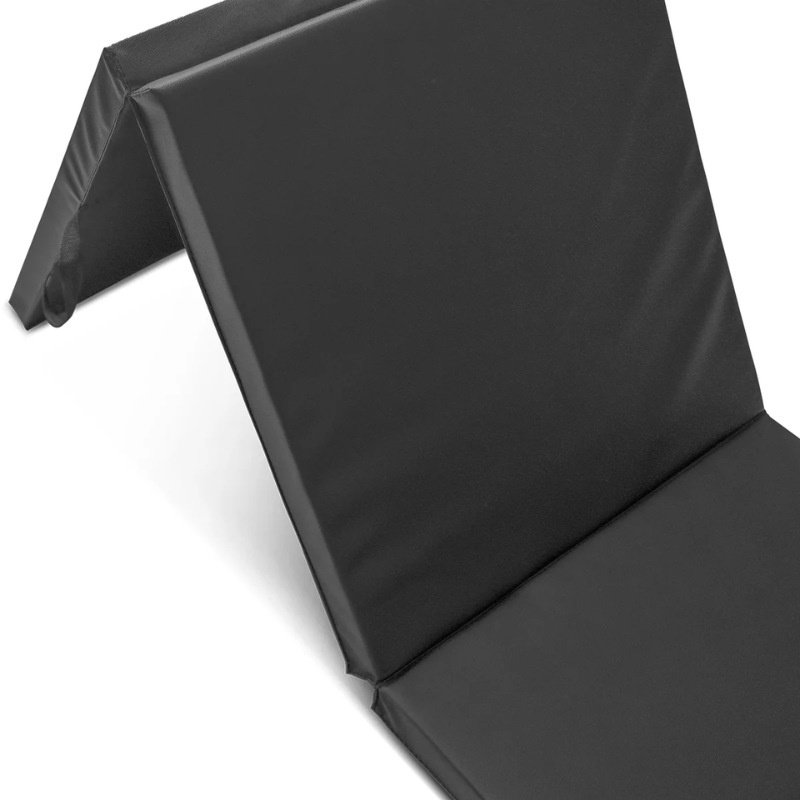 Closer view of the Cortex Foldable Gymnastics Mat that's partly folded