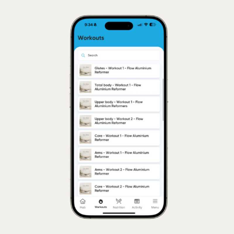 Access to Dynamo PT Pilates App