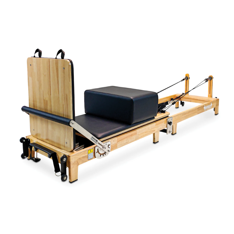 Main shot of Impact Fitness Folding Pilates Machine for Reformer in Black colour