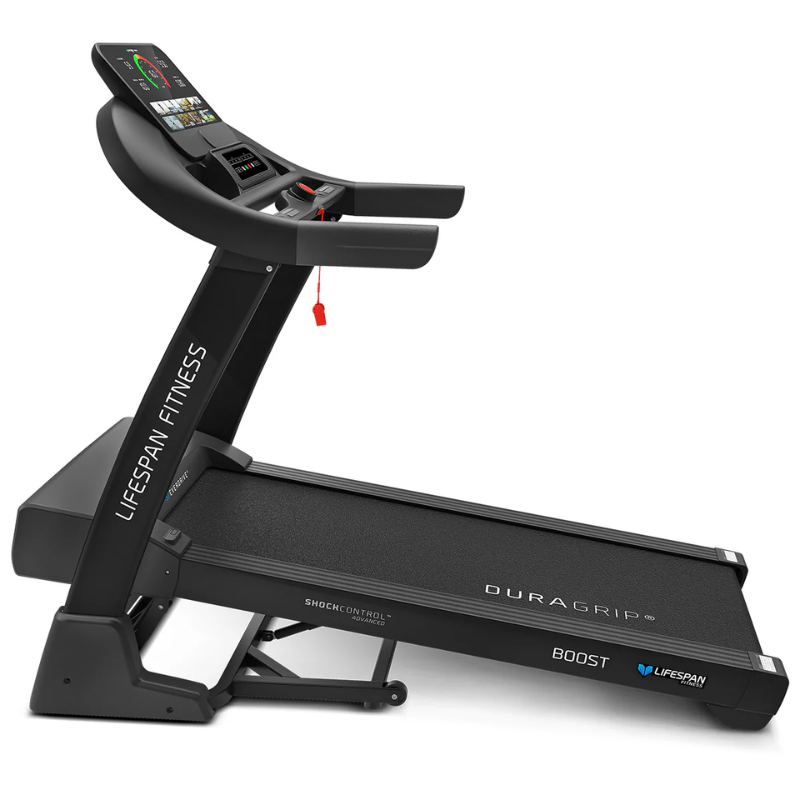 Side view of the Lifespan Fitness Boost Treadmill