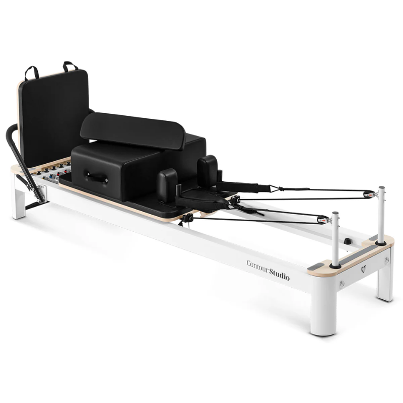 Lifespan Fitness Contour Studio Commercial Pilates Reformer Machine in Black colour with all accessories