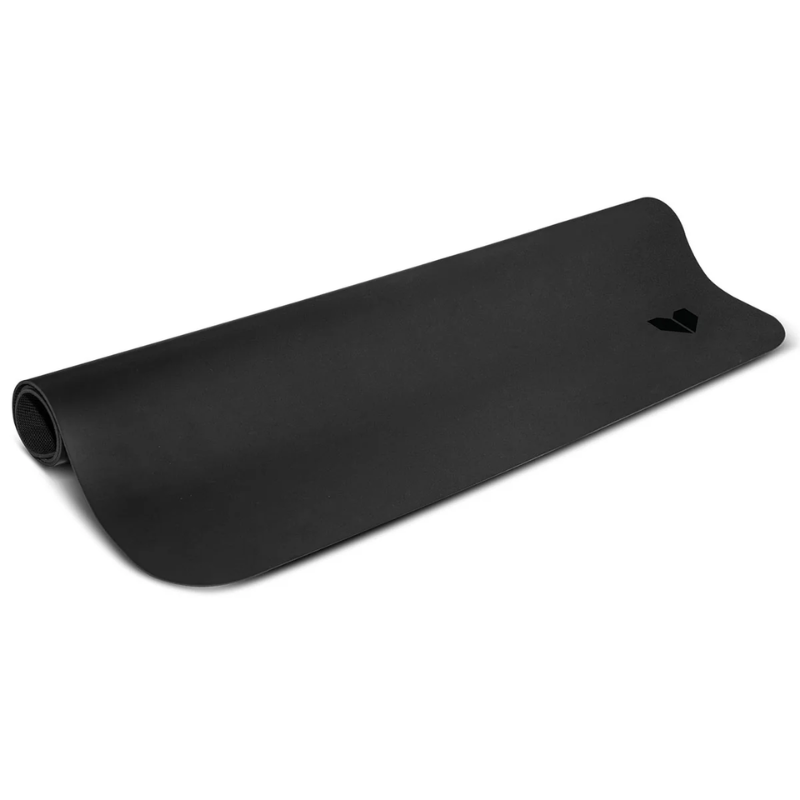 Full shot of the Lifespan Fitness Pilates Reformer Anti Slip Mat in a half-rolled-up state