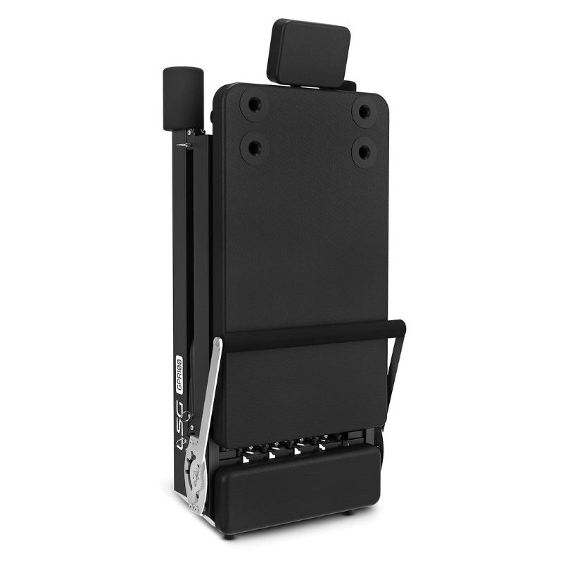 LSG GPR100 Folding Pilates Reformer Machine in a folded position
