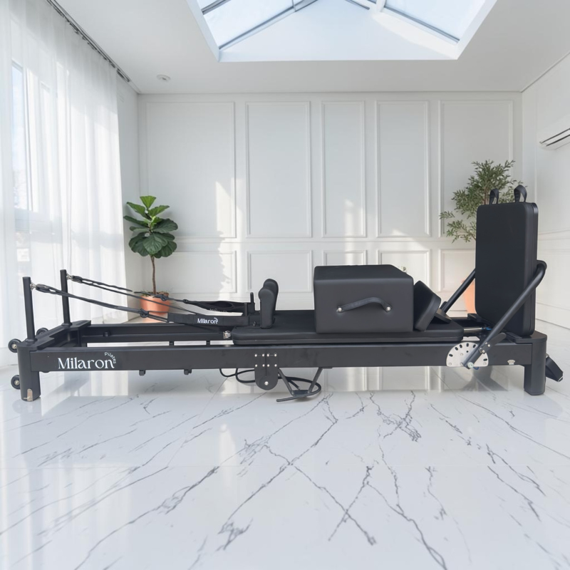 Main photo of Milaron Pearl V3 Foldable Pilates Reformer Machine in Noir