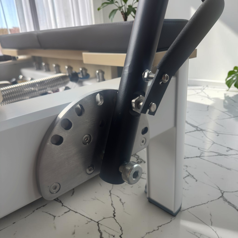 Close-up of the footbar on Milaron Pearl V3 Reformer Pilates Machine in Original