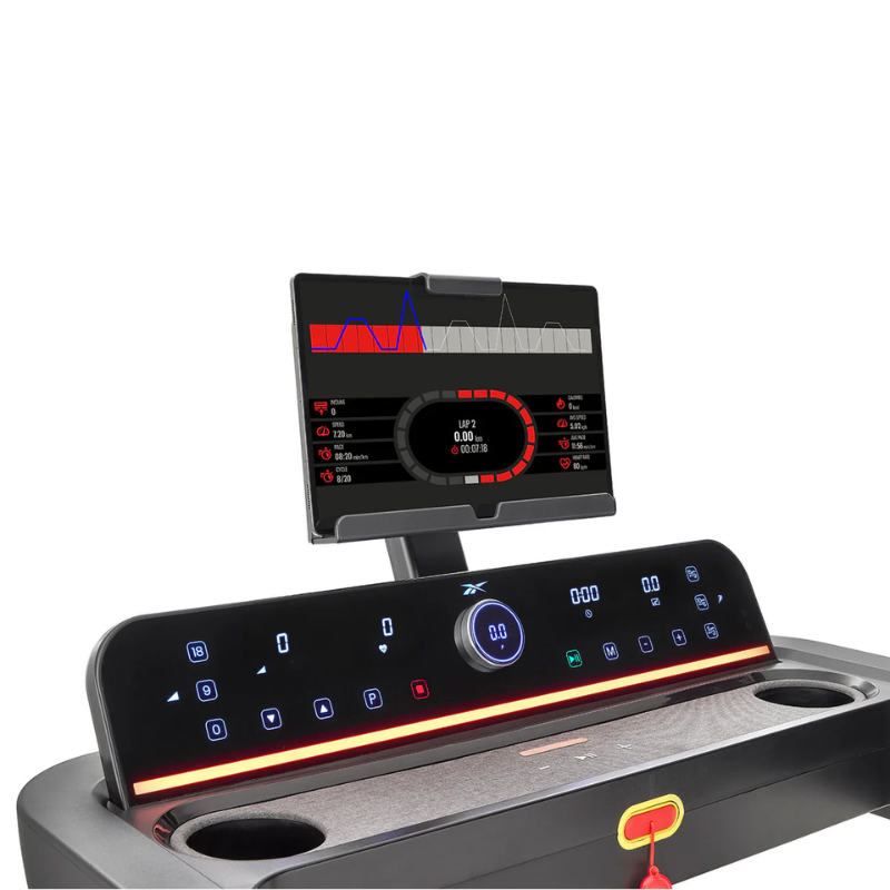 Close-up of the controls and screen on the Reebok Z-Tech Treadmill
