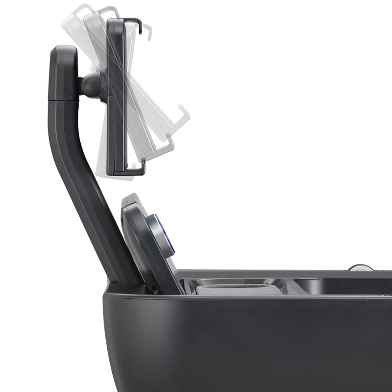 Tilt angles of the tablet screen holder on the Reebok Treadmill