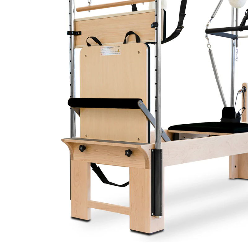 Back view of the jumpboard on Reeplex Cadillac Pilates Reformer with Full Trapeze V2