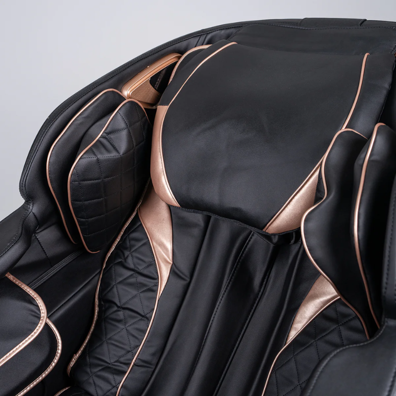 Close-up of the pillow and headrest on ReGen8 LuxCloud Glide Zero Gravity Heated Massage Chair