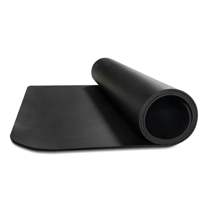 Side view of the WalkingPad Treadmill Mat in a partly rolled-up position
