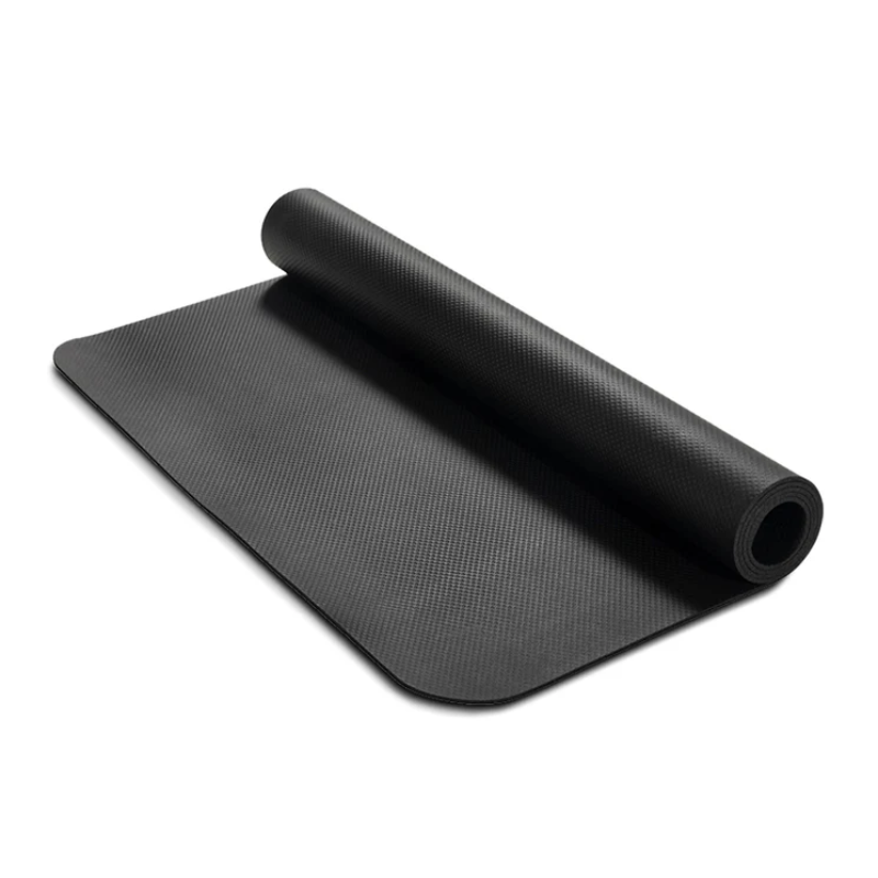 Top side angle view of the Walking Pad Treadmill Mat that's partly rolled-up