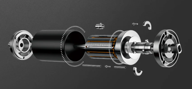 Technical diagram of the brushless motor on the WalkingPad X218 Foldable Treadmill