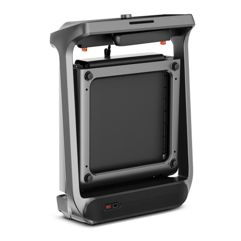 WalkingPad X218 Foldable Treadmill in an upright position from an angled view