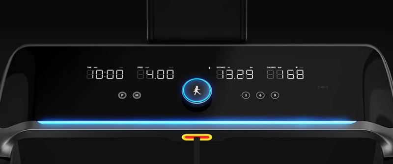LED display control panel on the WalkingPad X218 Foldable Treadmill