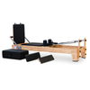 Main shot of Impact Fitness Oak Wood Pilates Reformer Machine