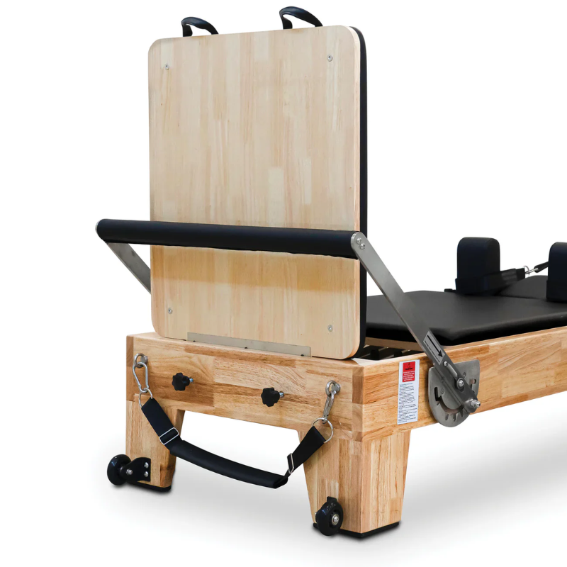 Back view of the jump board on the Impact Fitness Pilates Reformer with Half Trapeze Tower