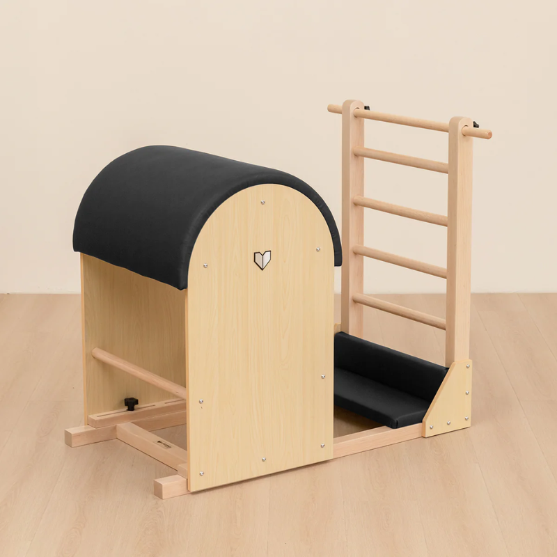 Back angled view of the Lifespan Fitness Pilates Ladder Barrel
