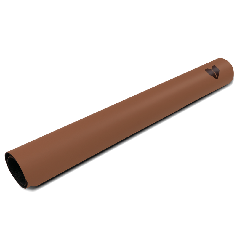 Rolled-up Lifespan Fitness Pilates Reformer Mat in Espresso