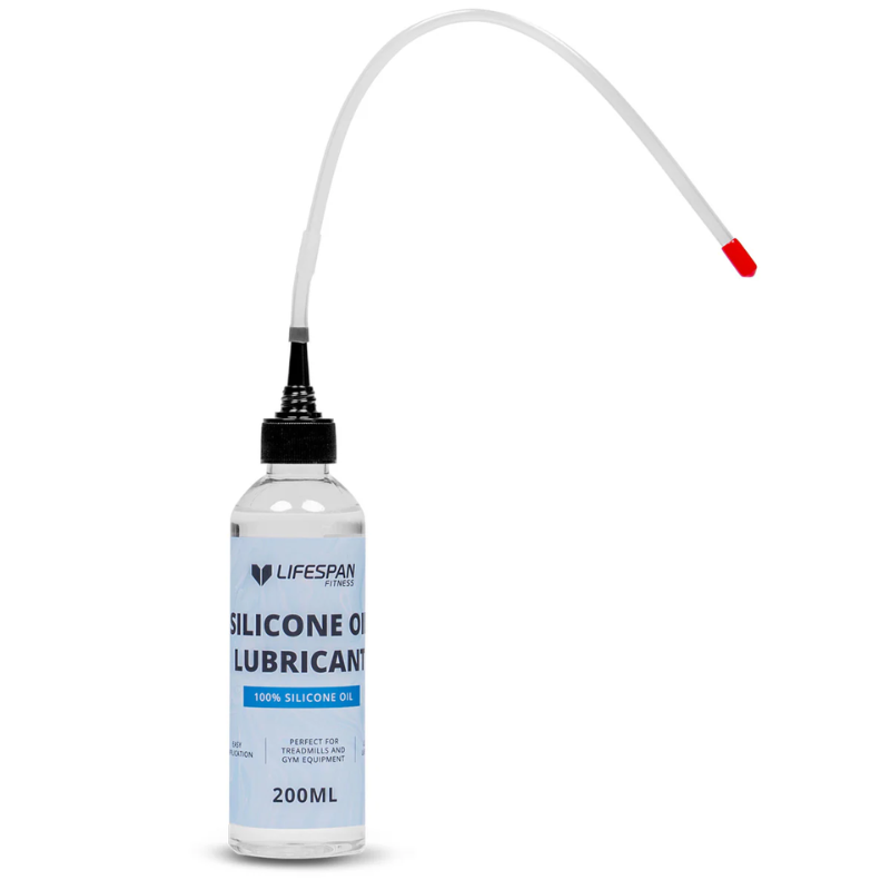 Bottle of Lifespan Fitness Silicone Oil Lubricant with Extended Applicator
