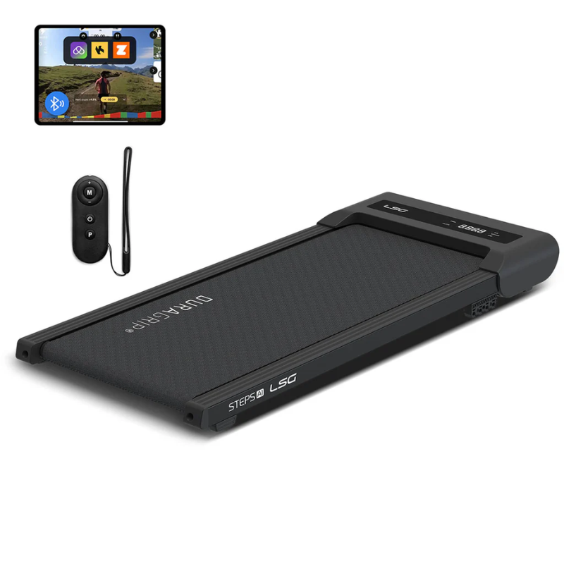 LSG Steps A1 Walking Pad Treadmill with remote control and app display
