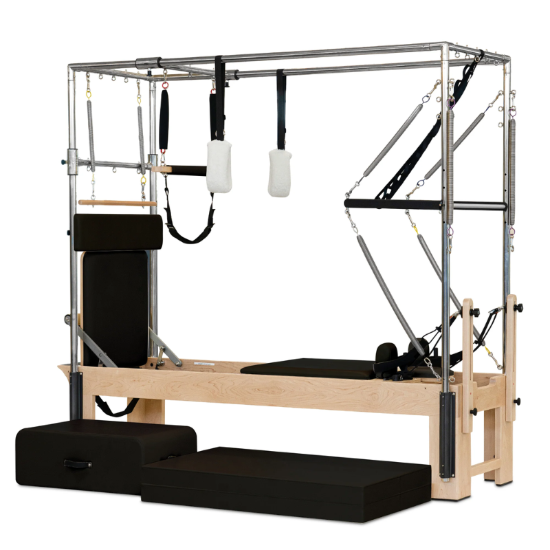 Main shot of the Reeplex Cadillac Pilates Reformer with Full Trapeze V2