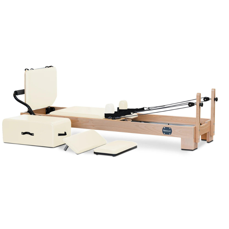 Reeplex Luna Beechwood Pilates Reformer in Cream