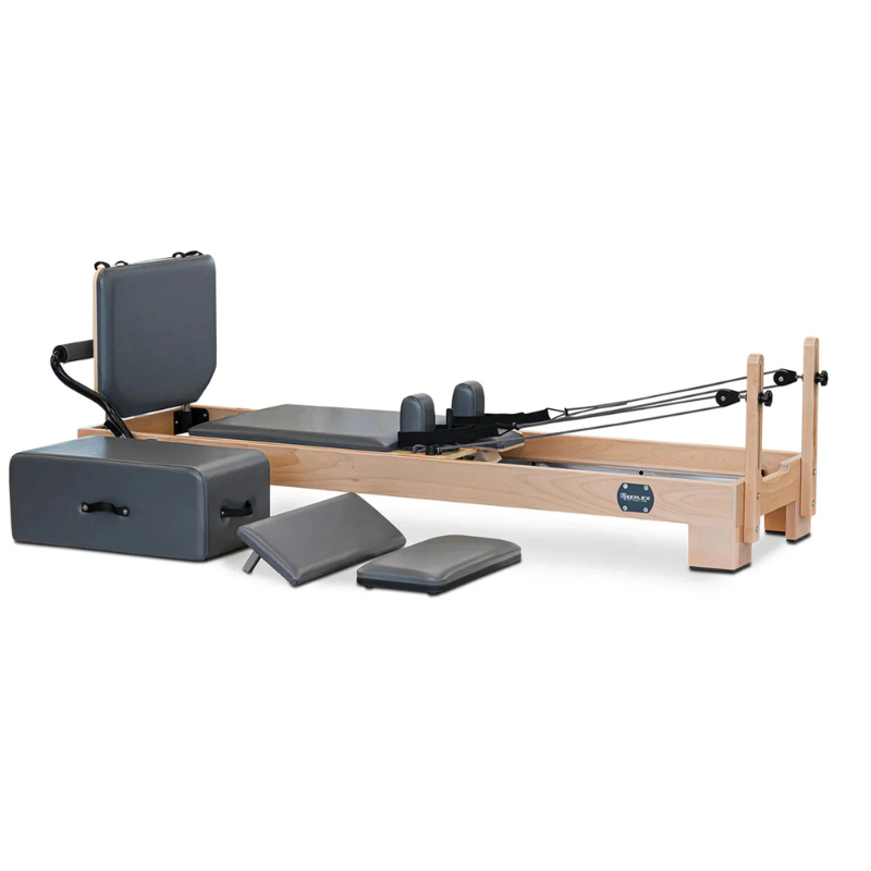 Reeplex Luna Beechwood Pilates Reformer in Dark Grey