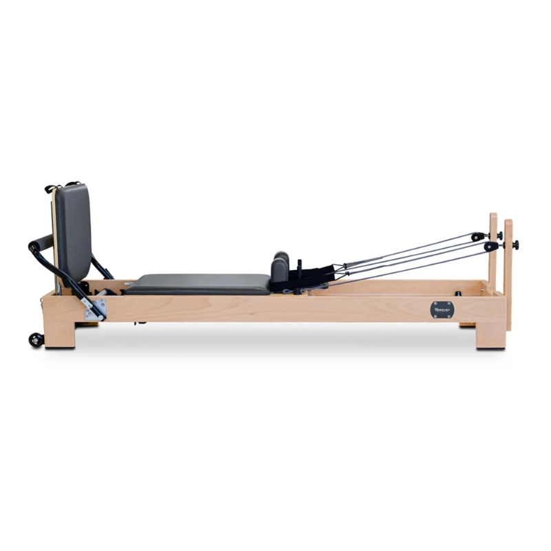 Reeplex Luna Beechwood Pilates Reformer in side view