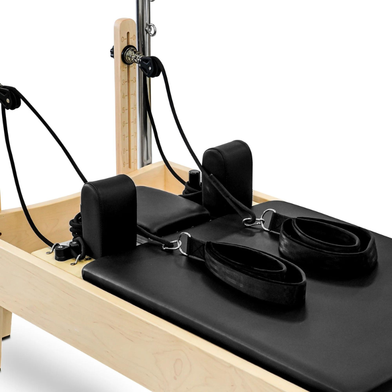 Reeplex Pilates Reformer Pro Maple Wood with Half Trapeze Tower