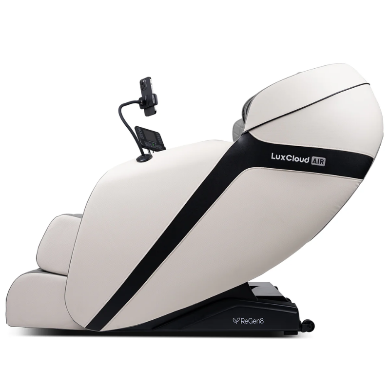 Side view of the ReGen8 LuxCloud Air Zero Gravity Heated Massage Chair