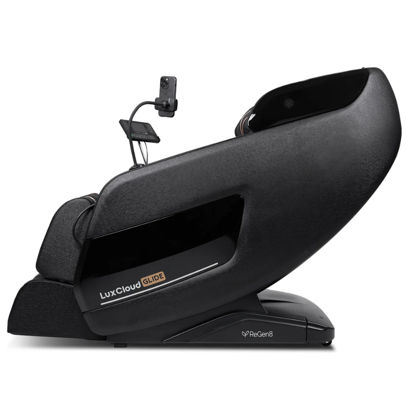 Side view of the ReGen8 LuxCloud Glide Zero Gravity Massage Chair