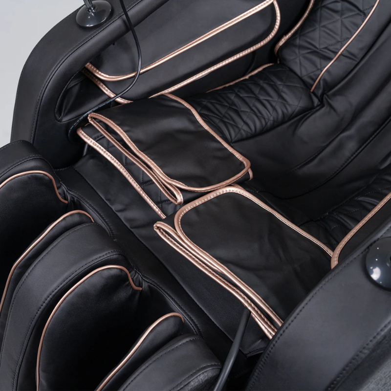 Close-up of the seat and thigh wraps on the ReGen8 LuxCloud Glide Zero Gravity Massage Chair