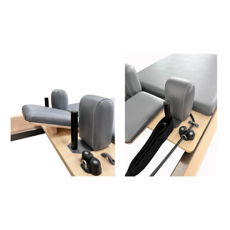 Head rest and shoulder rest on Volt Q2 Maple Wood Studio Pilates Reformer