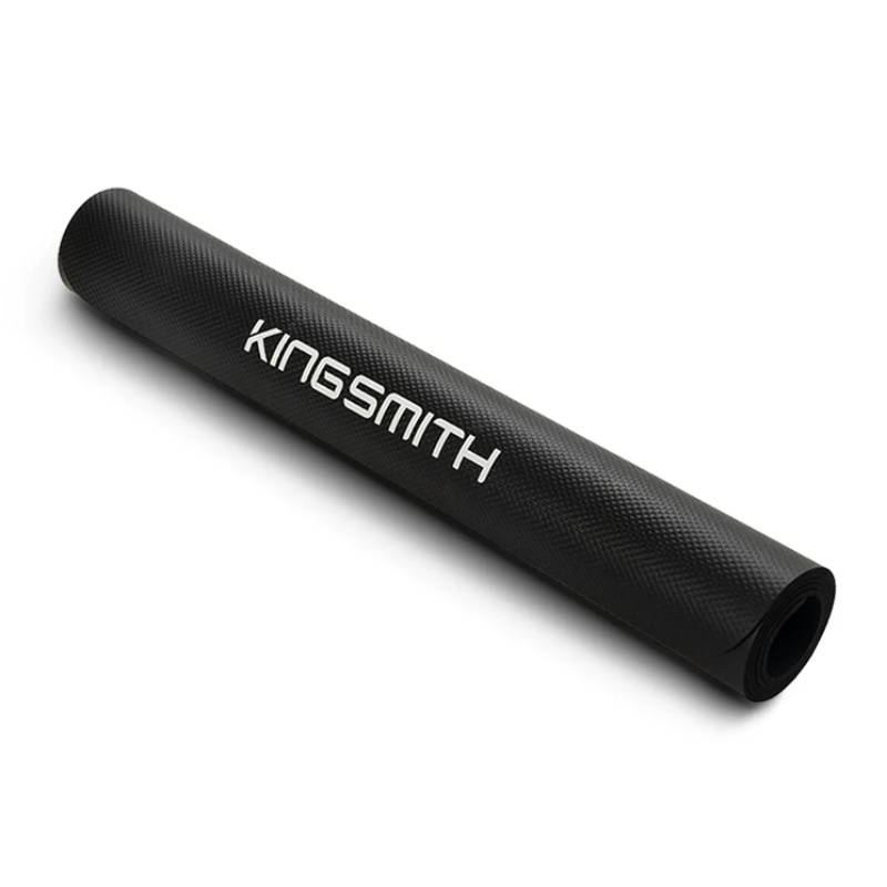 Walking Pad Treadmill Mat with KingSmith logo in Large size that's rolled up and in side angle view